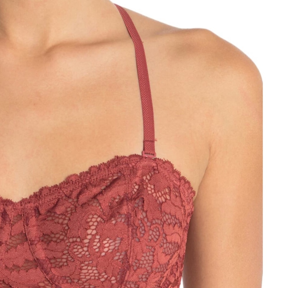 NWT Free people red lace love letters bra - Picture 9 of 11